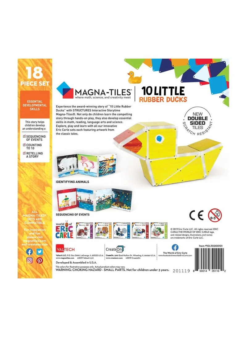 MAGNA-TILES CreateOn 10 Little Rubber Ducks