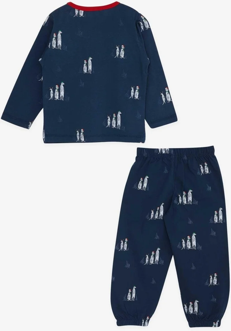 بريز Breeze Baby Boy Pajama Set, New Year's Theme, 9 Months-3 Years, Navy Blue