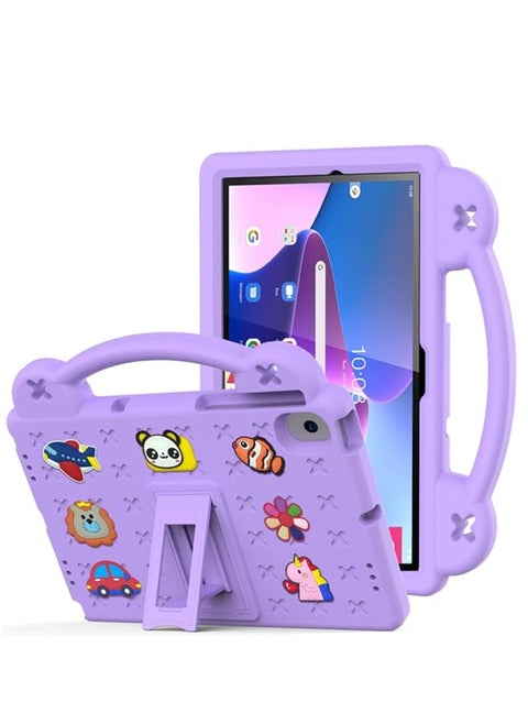 Kids Case Compatible with Lenovo Tab M10 3rd Gen 10.1 inch (TB-328FU/TB-328XU) 2022, Heavy Duty EVA Foam Shockproof Cover Kids Proof Tablet Case with Stand