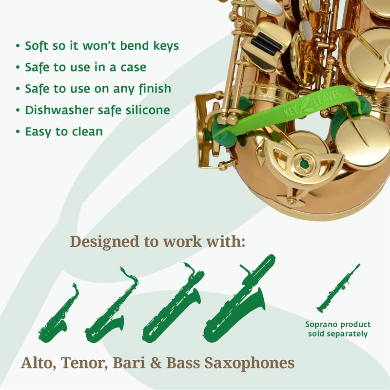 Key Leaves Saxophone Key Props, Silicone Sax Pad Saver for Alto, Tenor, Bari, and Bass Saxophone - Image 3