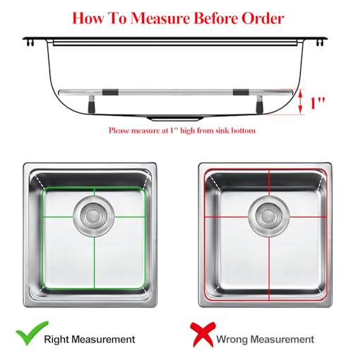 Homics Bottom of Sink Protector Rack, Stainless Steel 13.2"x11.6" Sink Grid Dish Drying Rack Grate with Rear Drain Hole 2 Packs - Image 3