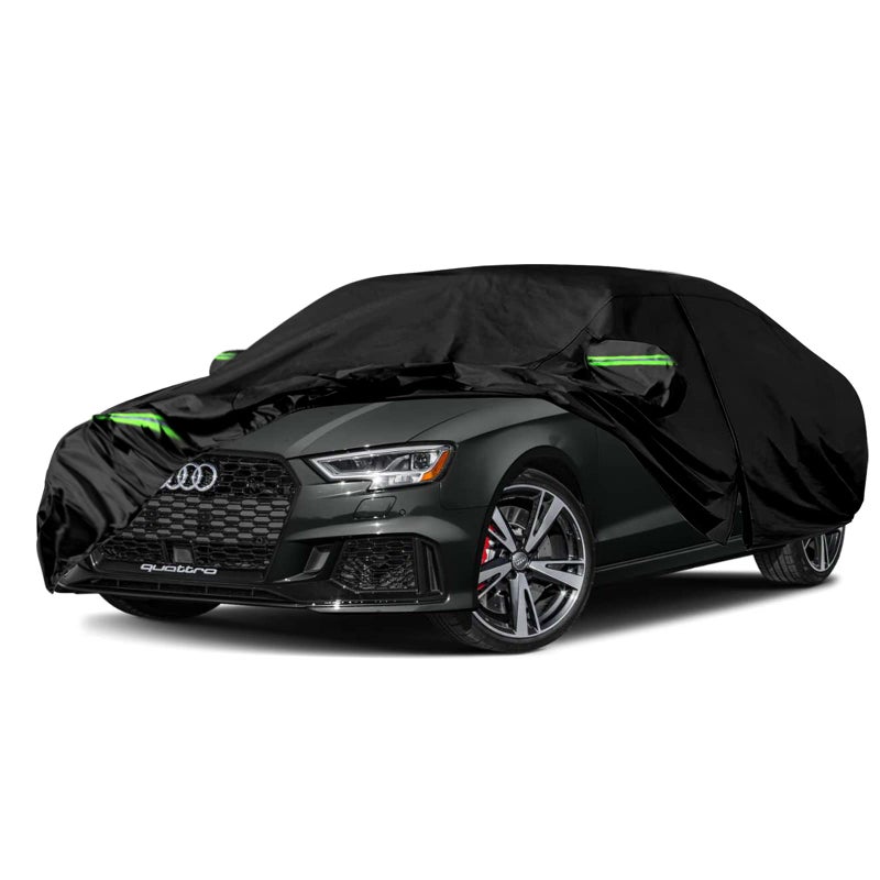SPORTULI Waterproof Car Covers Replace for 2013-2025 Audi A3/S3, 6 Layers All Weather Custom-fit Car Cover with Zipper Door & Windproof Bands for Snow Rain Dust Hail Protection (A3) - Image 1