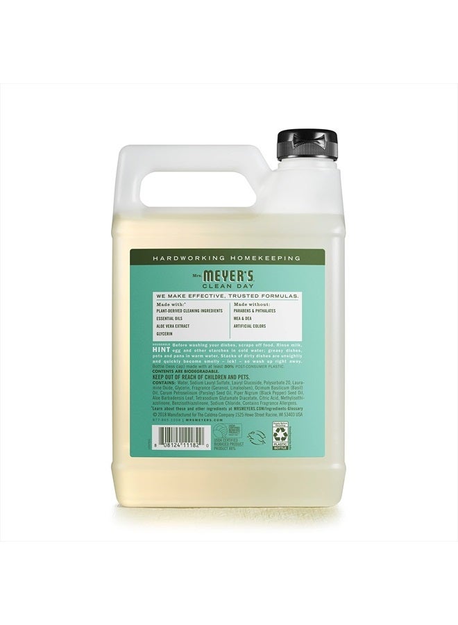 Mrs. Meyer's Clean Day Liquid Dish Soap Refill, Biodegradable Formula, Basil, 48 fl. oz - Image 2