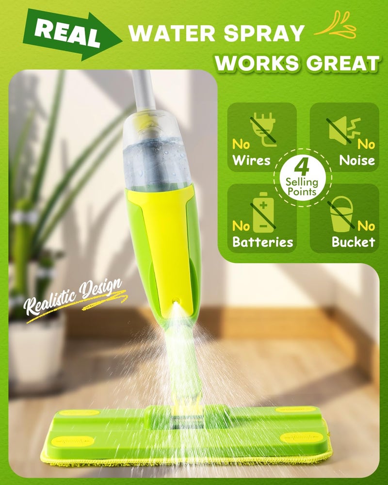 Yeeammk Toddler Spray Mop-Montessori Toys Mini Size Cleaning Mini Mop that Really Spray -Kid Pretend Play Toys Gift for Toddlers Girls Boys - Image 5
