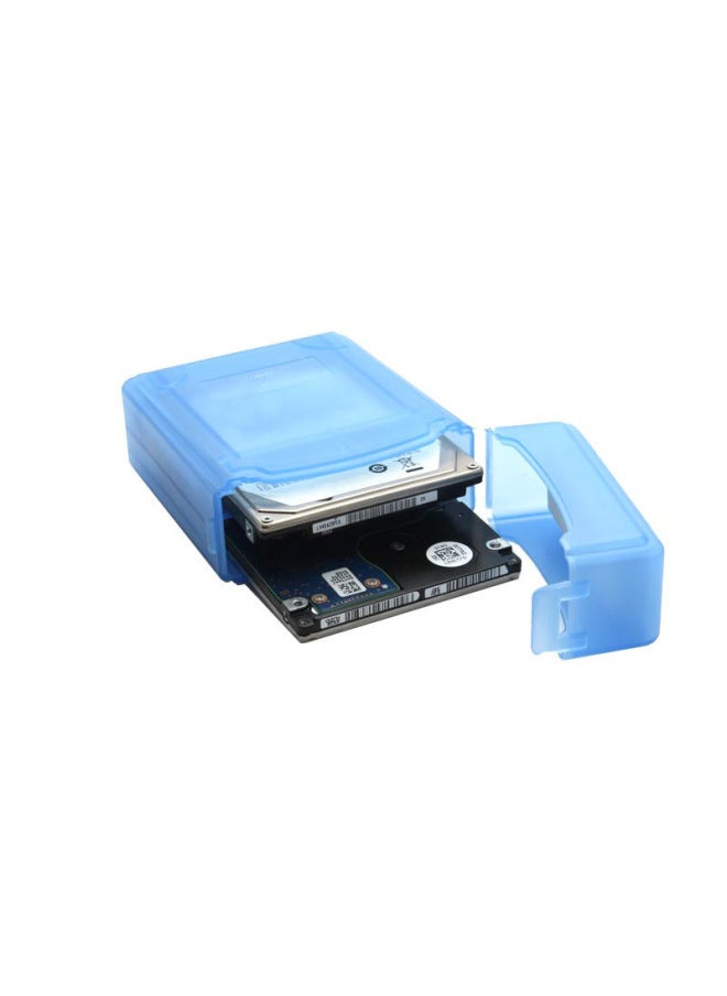 Generic 2.5 Inch Hard Disk Protection Case Double Layer Storage PP Dust-proof And Moisture-proof Storage Box Notebook Hard Disk Box HD201-Color:Green  - Image 2