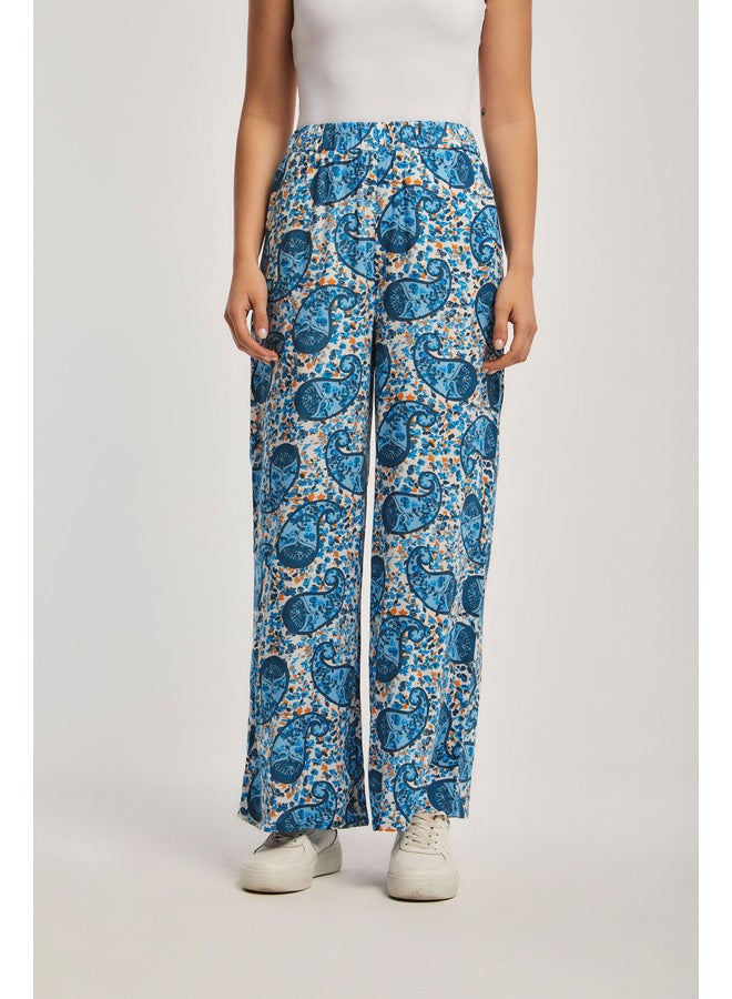 Flared printed pants
