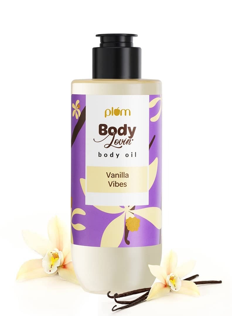 Plum BodyLovin' Vanilla Vibes Body Oil | Intense Moisture & Instant Glow | Long Lasting Warm Vanilla Fragrance | Non-Greasy & Lightweight | Soft & Nourished Skin | For Dry To Very Dry Skin - 200ml - Image 1