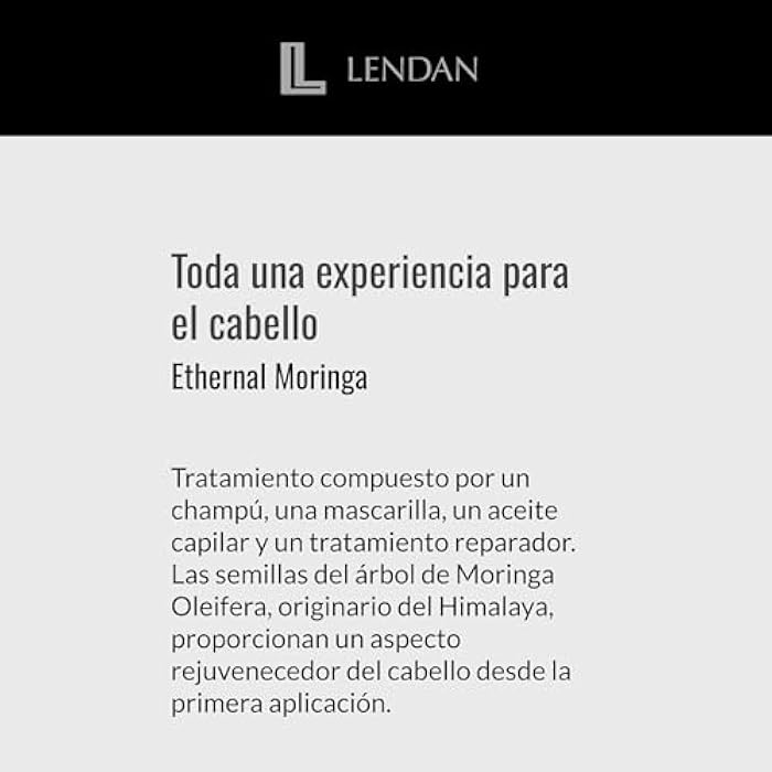 Lendan - Sulfate-Free Shampoo - Ethernal Moringa Shampoo - 300 ml - For Dry or Damaged Hair - With Moringa Oil - Hydrates and Helps Restore Healthy Look of Hair - Gentle Cleanse - Image 5