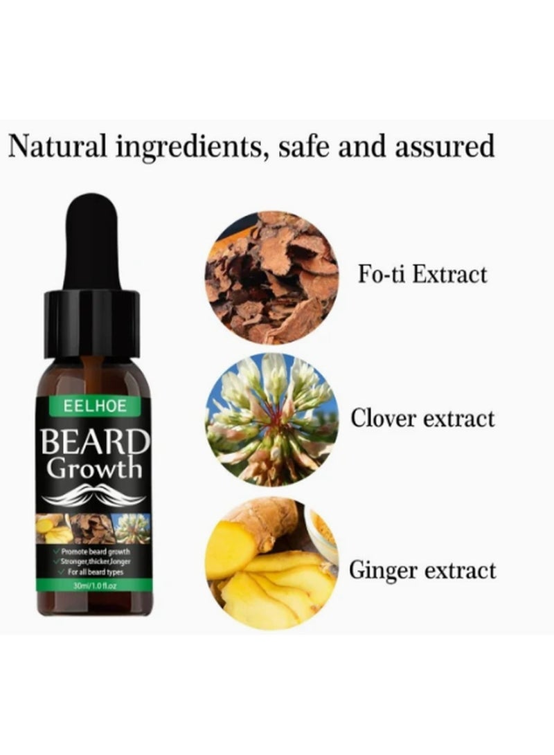 EELHOE Beard Oil for Men, Beard Growth Oil, Softens Fast Growing Beard and Beard Oil for Growth, Formulated for Thicker, Moisturises, Soothes, Stimulates Growth and Shine 30 ml - Image 4