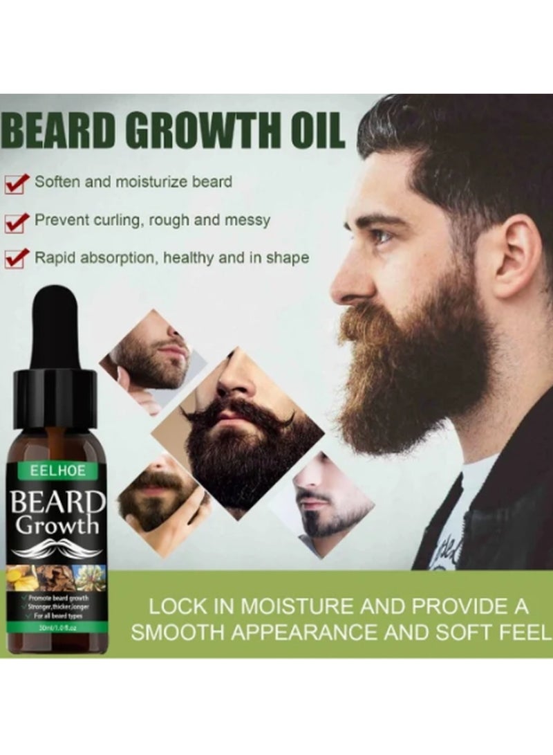 EELHOE Beard Oil for Men, Beard Growth Oil, Softens Fast Growing Beard and Beard Oil for Growth, Formulated for Thicker, Moisturises, Soothes, Stimulates Growth and Shine 30 ml - Image 3