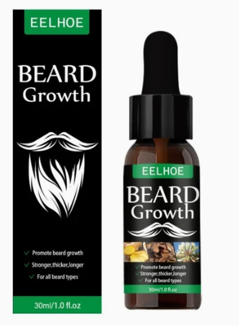 EELHOE Beard Oil for Men, Beard Growth Oil, Softens Fast Growing Beard and Beard Oil for Growth, Formulated for Thicker, Moisturises, Soothes, Stimulates Growth and Shine 30 ml - Image 1