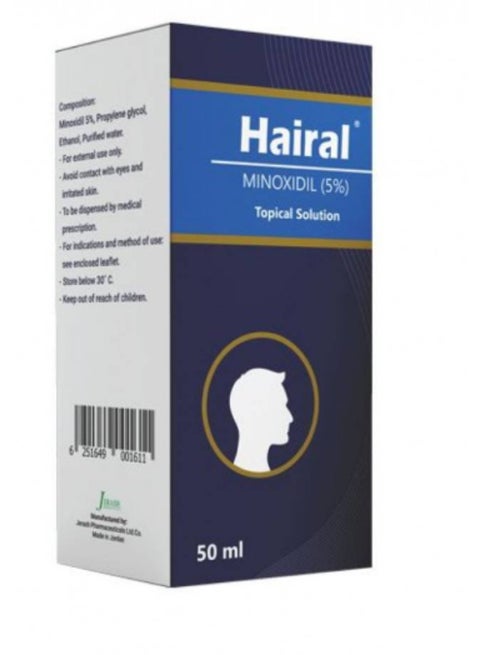 Hiral 5% Minoxidil Topical Solution for Hair Loss Treatment 50 ml