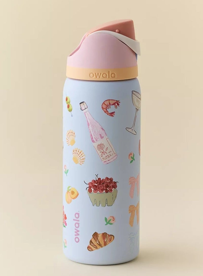 Owala (Picnic Prep 32Oz)Insulated Stainless Steel Water Bottle With Straw For Sports Travel And School BPA Free Sports Water Bottle - Image 1