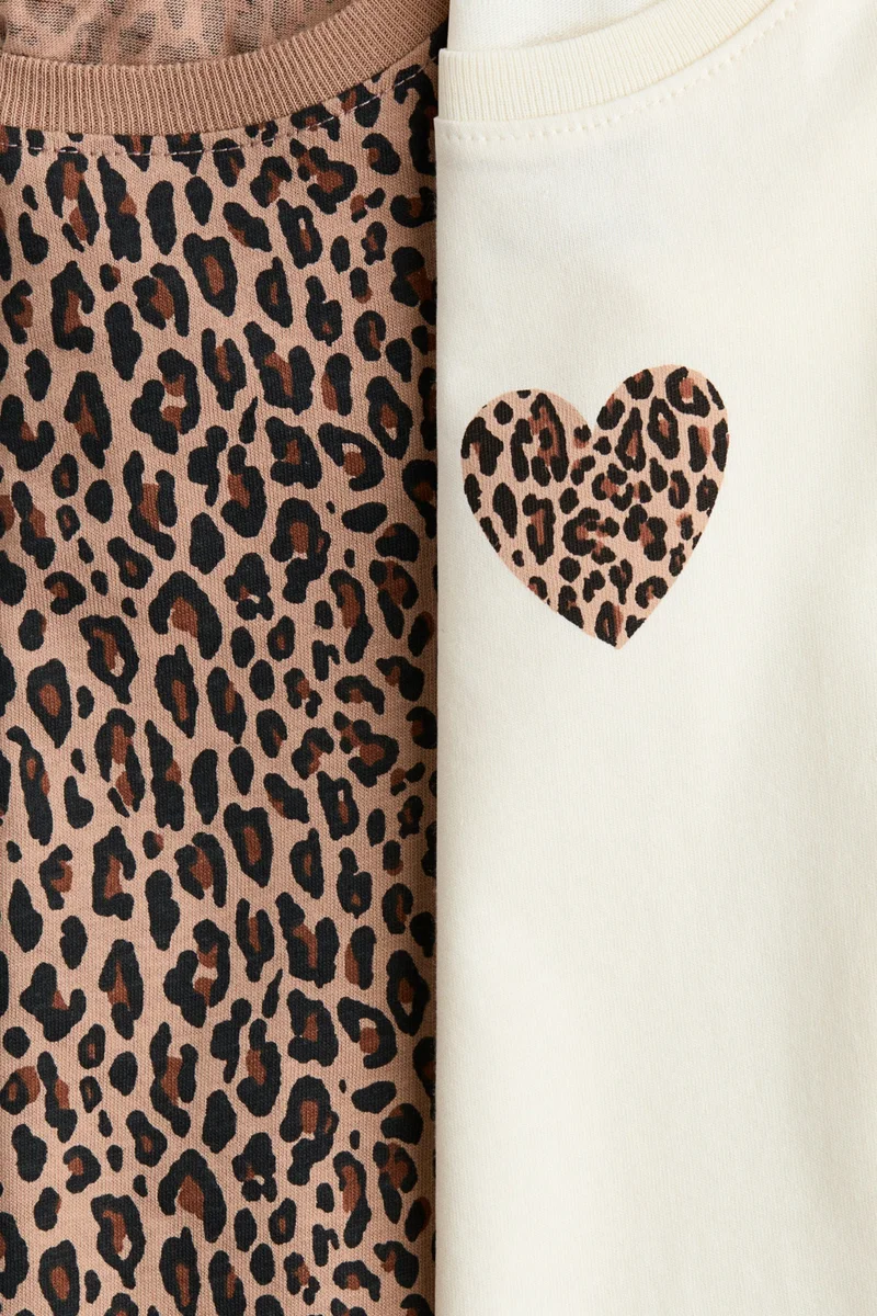 اتش اند ام بلوزات من الجيرسيه مزيّنة بطبعة - عبوة من قطعتين