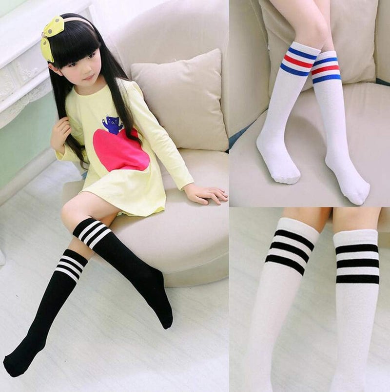 Skydume Snadulor Colored Knee High Tube Socks Soccer Socks School Team Socks for 3-8 Years Old Kids Girls Boys - Image 5