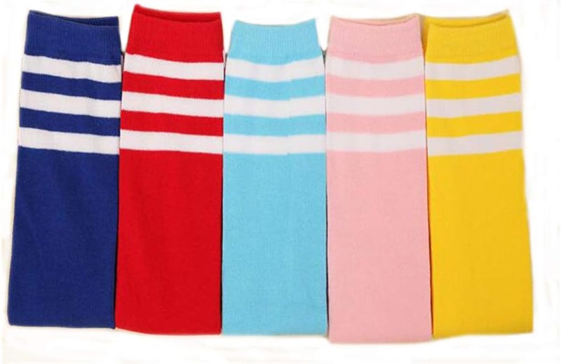 Skydume Snadulor Colored Knee High Tube Socks Soccer Socks School Team Socks for 3-8 Years Old Kids Girls Boys - Image 3