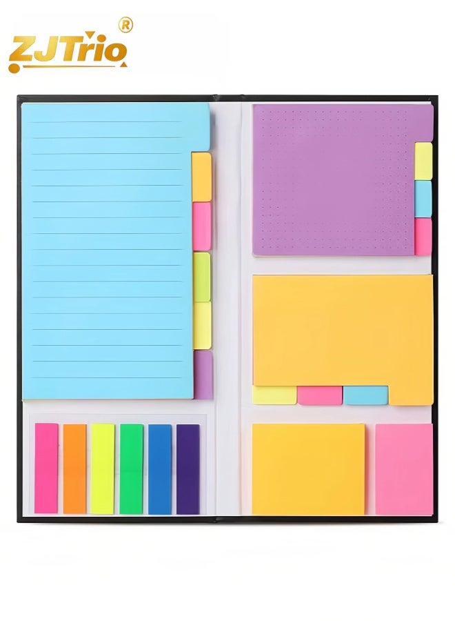 ZJTrio Sticky Notes Set, 410pcs Divider Sticky Notes Tabs, Divider Self-Stick Notes Pads Bundle with Bookmark Index,Planner Sticky for Planner Sticky Notes Tabs for School Supplies, Office, Book Notes - Image 2