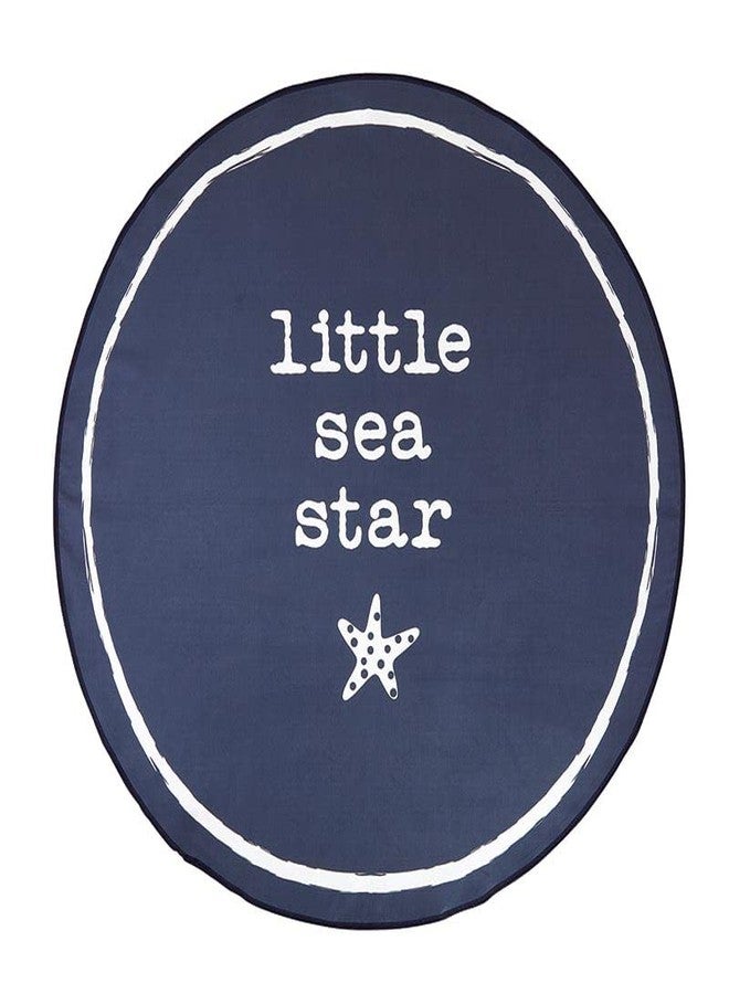 Stephan Baby Towels - Quick Dry Microfiber Infant or Toddler Beach Towel Round, 42-Inch Diameter, Navy - Little Sea Star - Image 1