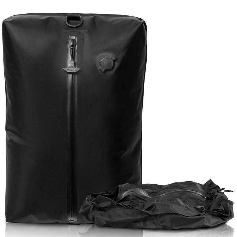 BAGAIL TPU Vacuum Bag for Travel, Reusable Compression Bag with IPX8 Waterproof Zipper, Save Space for Suitcase, Backpack and Carry on (Black, ExtraLarge, No Pump) - Image 1