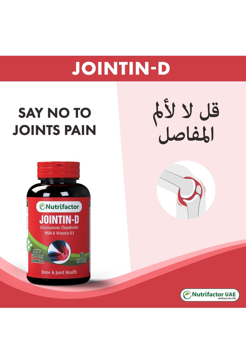 Nutrifactor - Jointin-D - Joint Support Formula for Joint Flexibility, Lubrication, and Mobility (60 Tablets) - Image 1