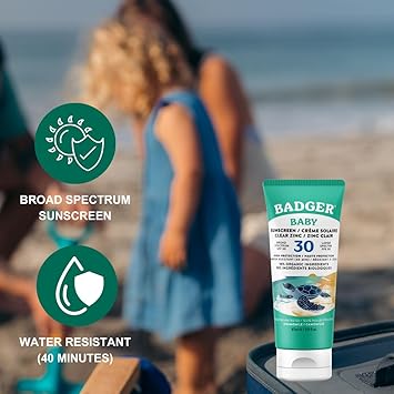 Badger كريم واقي شمس للأطفال بادجر SPF30 واسع الطيف مقاوم للماء يحمي من أشعة UV 87 مل - Image 3