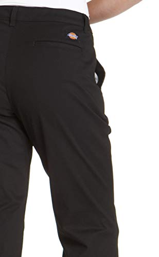 Dickies Women's Slim Fit Boot Cut Stretch Twill Pant, Black, 6 Long - Image 3