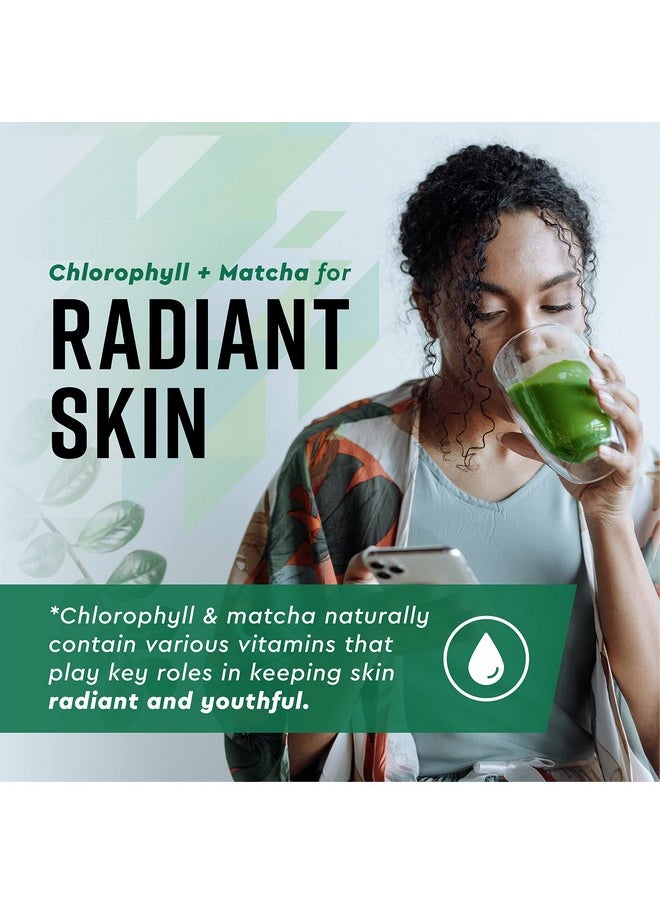 360 Nutrition - Matcha Chlorophyll Liquid Drops With Ltheanine Gluten Free & Vegan Internal Deodorant Supplement Supports Gut Health Digestion Energy Radiant Skin Fast Absorption 60 Servings - Image 1
