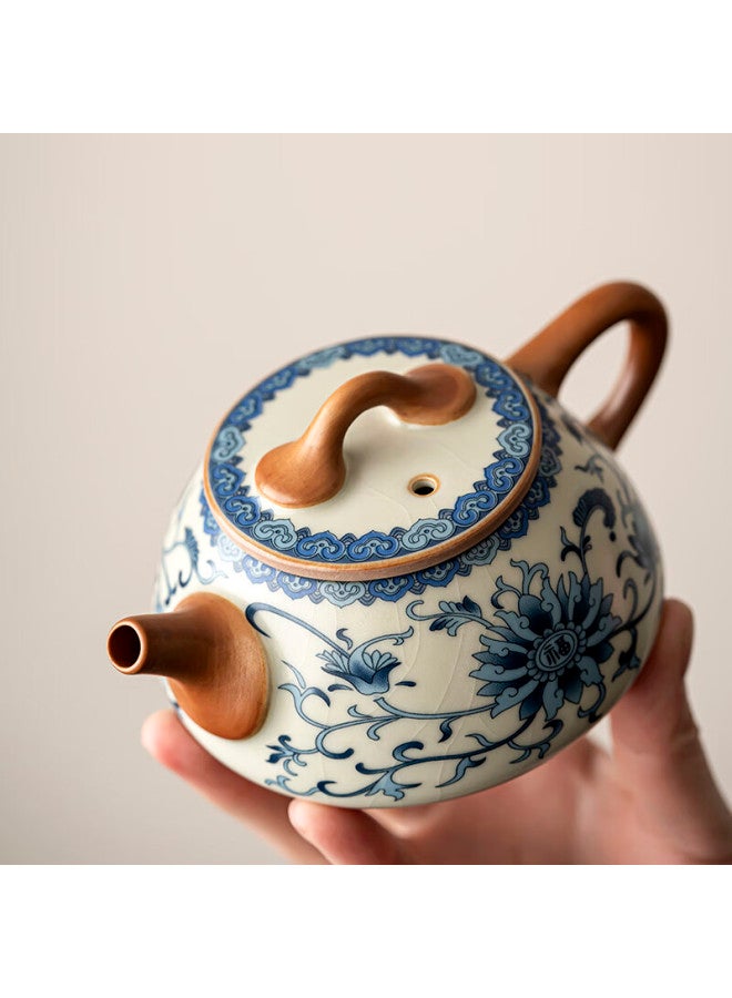 Tangfeng Ru Kiln Tea Set With Tray, Teapot, Cups, Kung Fu Tea Set For Home Use, Housewarming Gift - Image 2