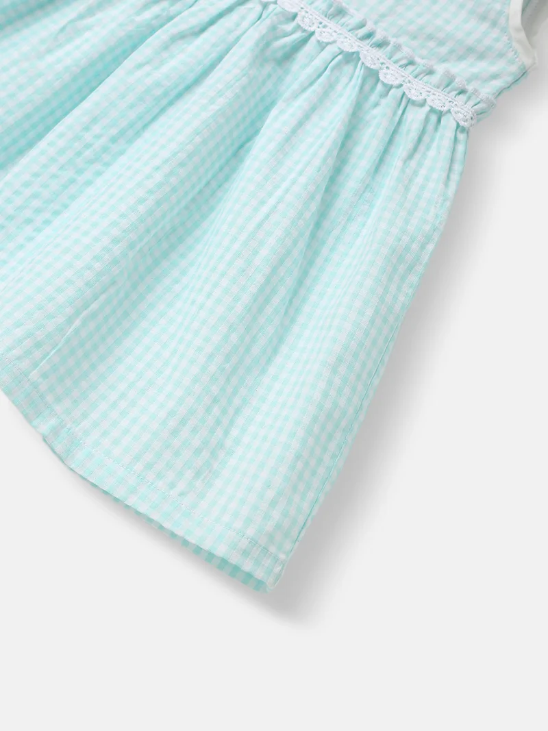 Nautinati  Nautinati Girls' Cotton Dress With Gingham Checks for Women | Best Price UAE