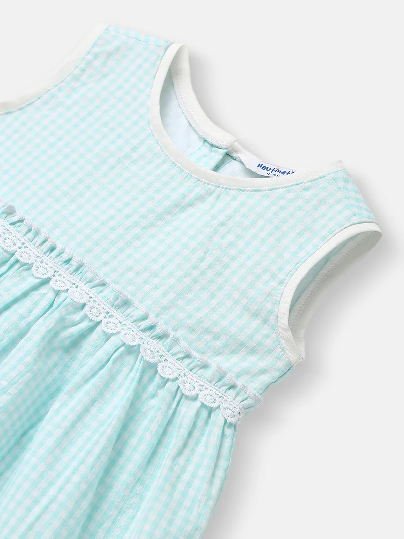 Nautinati  Nautinati Girls' Cotton Dress With Gingham Checks for Women | Best Price UAE