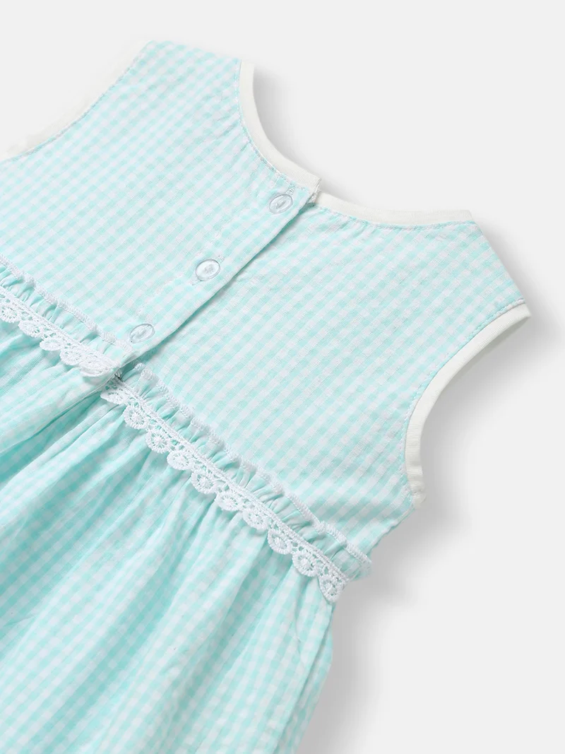 Nautinati  Nautinati Girls' Cotton Dress With Gingham Checks for Women | Best Price UAE