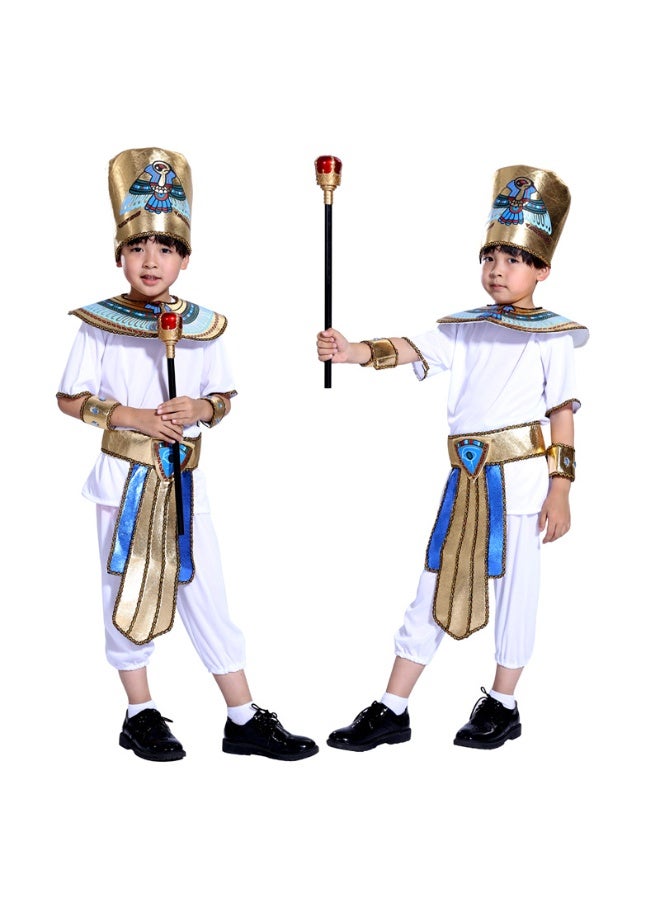 NIBEMINENT Halloween costumes, ethnic costumes, Egyptian pharaoh Cleopatra performance costumes, children's prince and princess costumes - Image 1