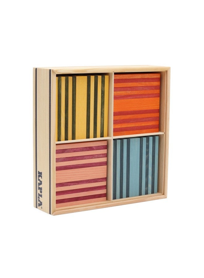 KAPLA 100 Octocolor Case - Wooden Construction Set 100 Colored Building Planks - Image 1