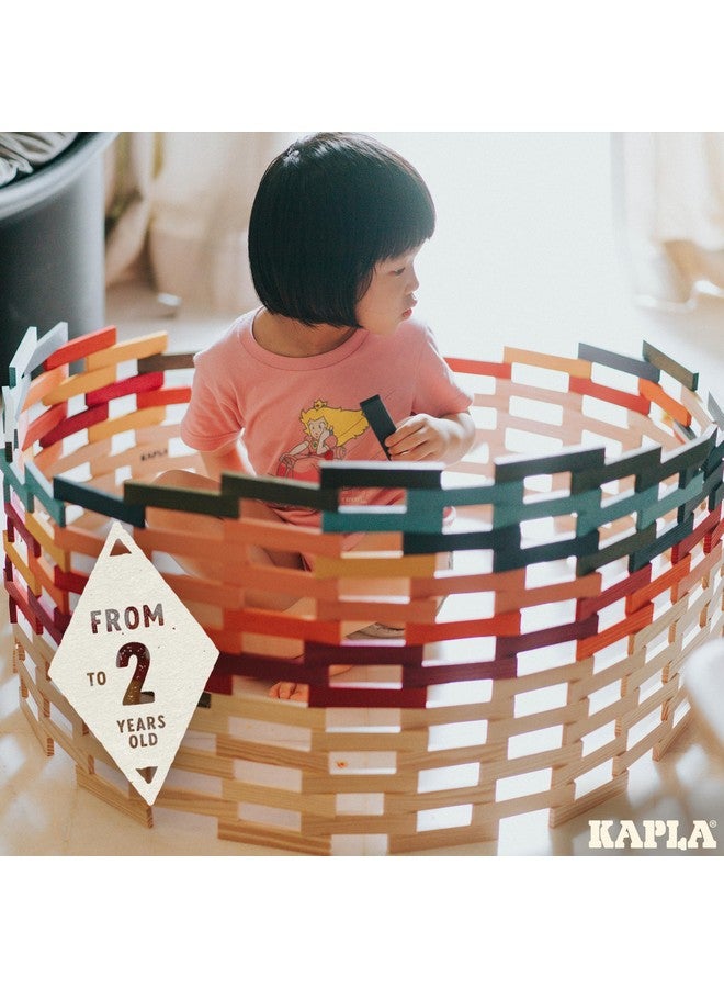 KAPLA 100 Octocolor Case - Wooden Construction Set 100 Colored Building Planks - Image 3