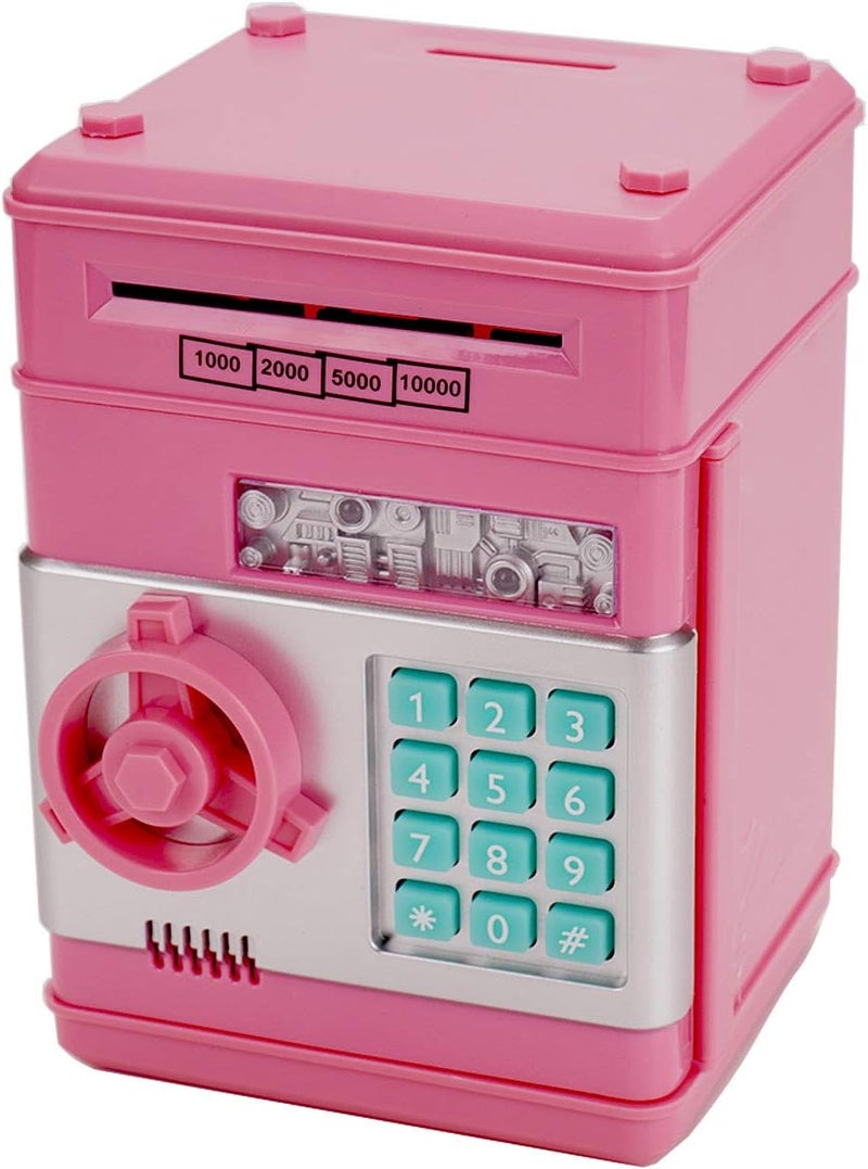 Mini ATM Savings Piggy Banks Toys for Real Money Save for Kids Girls Boys Adults, Electronic ATM Machine Coin Bank Money Saver Digital Password, Cash Safe Box Gifts for Children (Multicolor) - Image 1