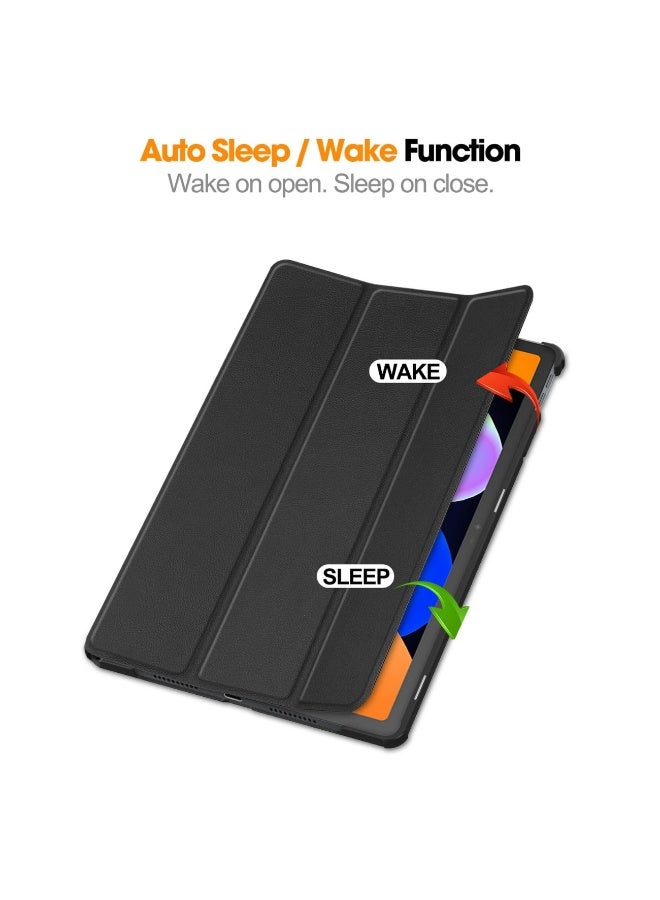 Tablet Case For Lenovo Idea Tab 11 Inch 2025 Multi-Viewing Angles All New PU Leather Smart Cover with Auto Sleep Wake Feature Slim Flip Shell Case for TB336FU TB336ZU Accessories (Black) - Image 2