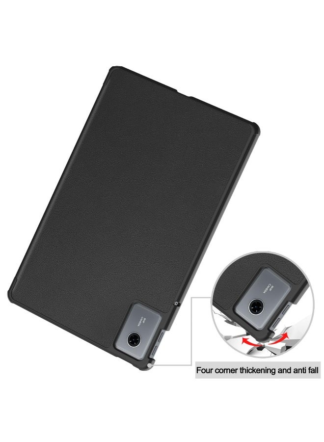 Tablet Case For Lenovo Idea Tab 11 Inch 2025 Multi-Viewing Angles All New PU Leather Smart Cover with Auto Sleep Wake Feature Slim Flip Shell Case for TB336FU TB336ZU Accessories (Black) - Image 4
