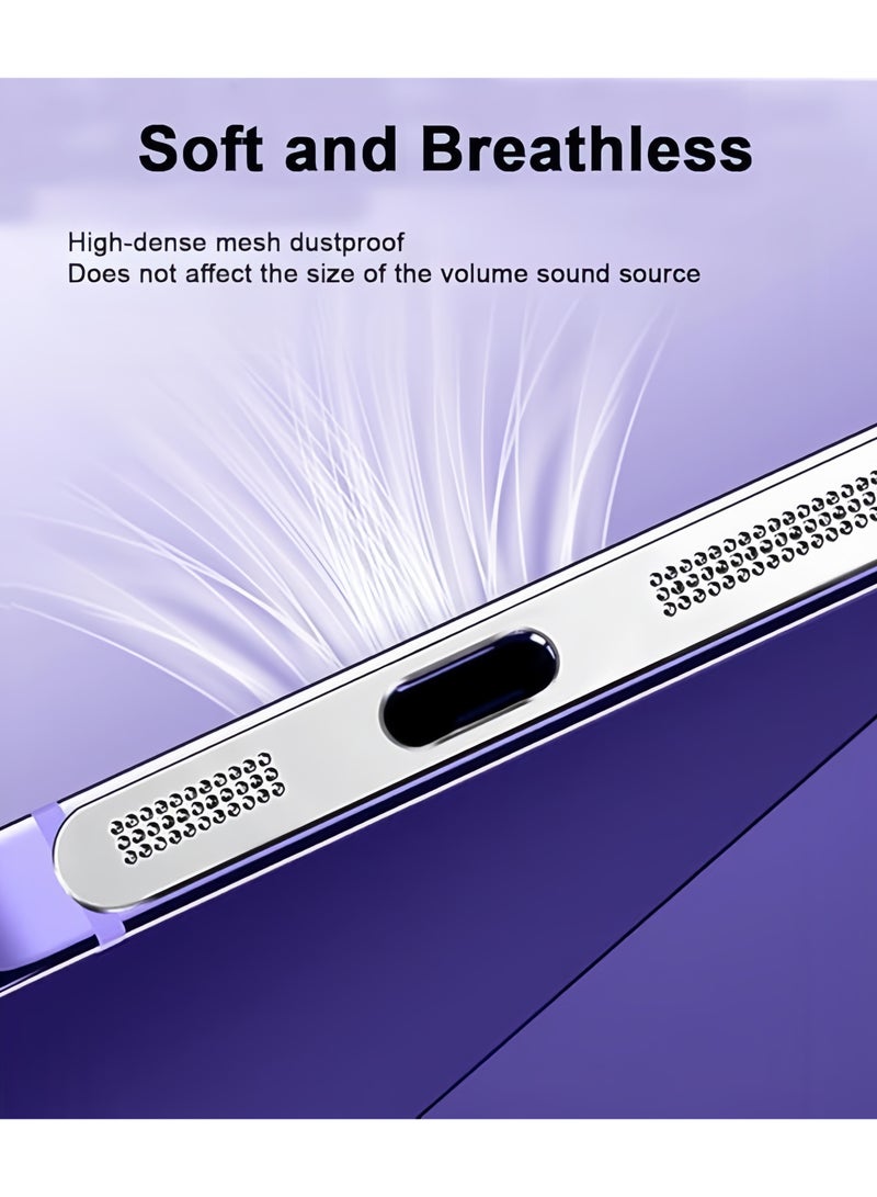 Gold 2-piece headphone speaker net suitable for iPhone 12 series/iPhone 13 series/iPhone 14 series/iPhone 15 series/iPhone 16 series dust cover protective cover  - Image 5