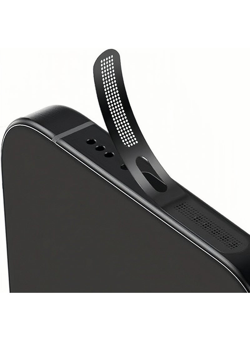 Gold 2-piece headphone speaker net suitable for iPhone 12 series/iPhone 13 series/iPhone 14 series/iPhone 15 series/iPhone 16 series dust cover protective cover  - Image 4