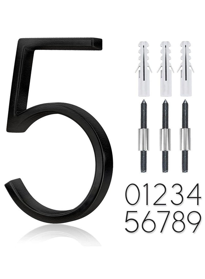 Stainless Steel Floating House Number Metal Modern with Nail Kit - Image 1