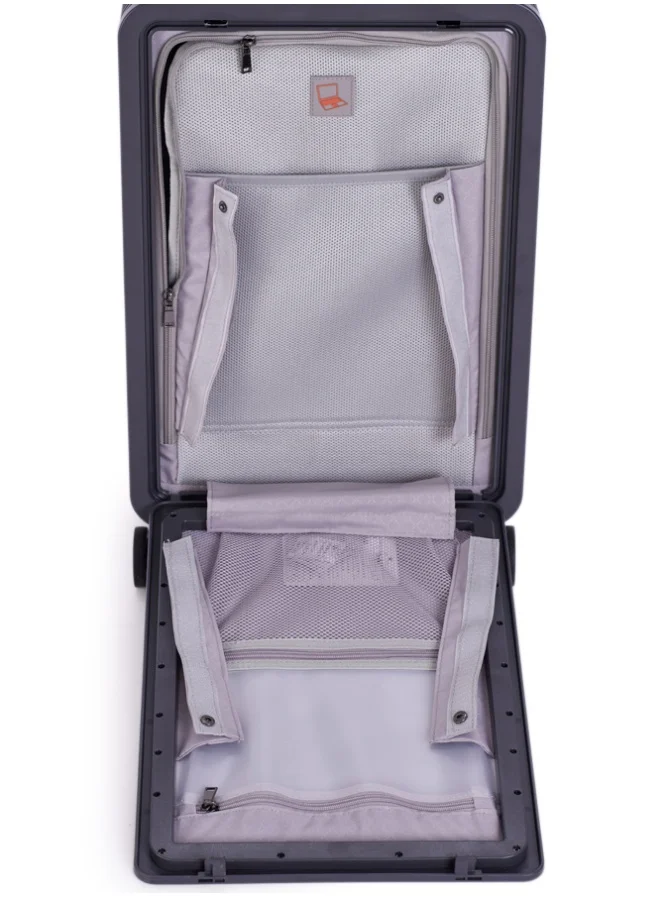 LIMRA Travel Bag It contains two compartments From Limra Made Of PC Cabin Carry Check-In Luggage Trolley Size 20 inch Color Grey