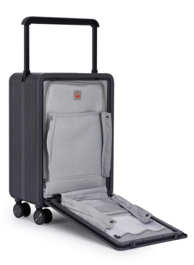 LIMRA Travel Bag It contains two compartments From Limra Made Of PC Cabin Carry Check-In Luggage Trolley Size 20 inch Color Grey
