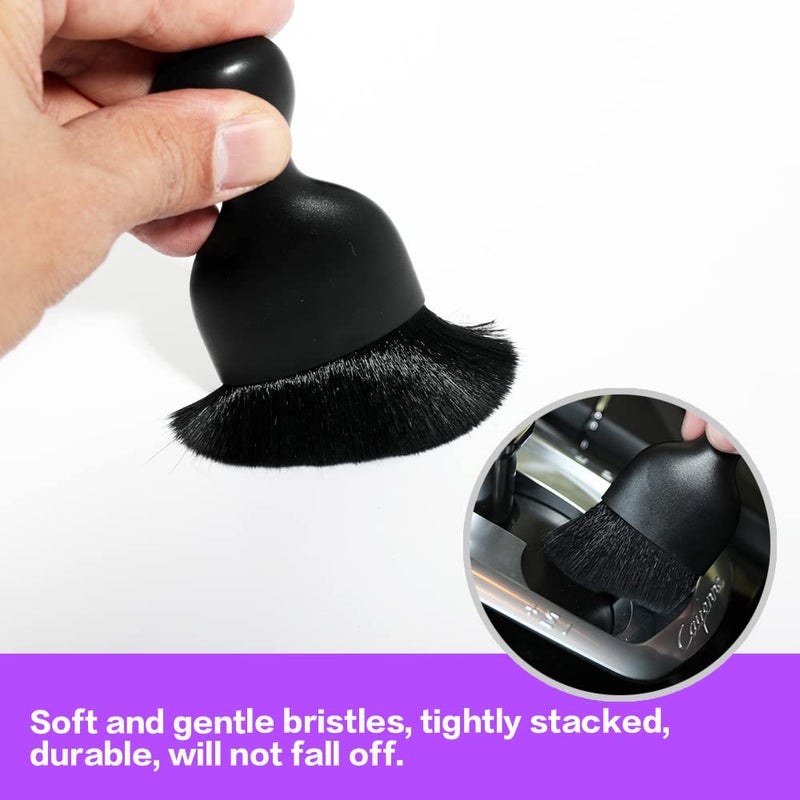 AOCISKA Car Interior Detailing Brush,Soft Bristle Cleaning Brush Car Detailing Brush Dusting Brush,Car Interior Cleaning Tool,Auto Detail Brush Car Dash Duster Brush (Black with Cap) - Image 5
