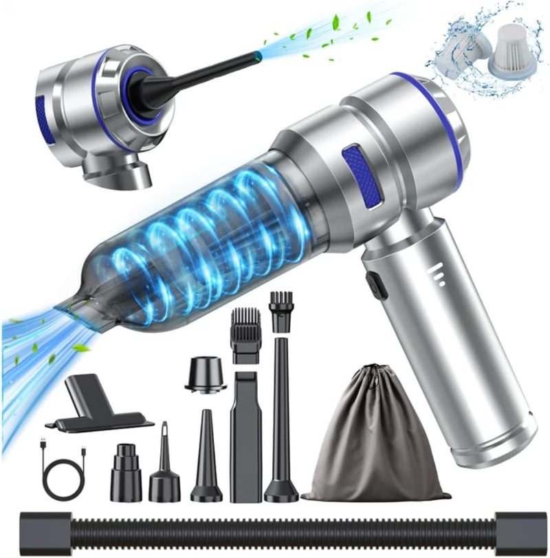 WINWEND Portable Car Vacuum - 22000PA Cars Vacuum Cleaner High Power 4 in 1 Compressed Air Duster & Air Blower & Pump Hand Held Vacuums Cordless with Brushless Motor for Car Home Office Blue - Image 1