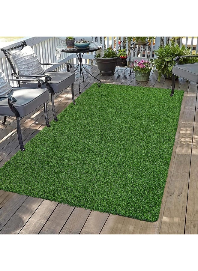 MOMENT 30Mm Realistic Artificial Grass Rug Indoor Outdoor, Dog Grass Mat With Drainage Holes And Replacement Artificial Grass Turf, Fake Grass For Garden Lawn Landscape Balcony Decoration  - Image 2