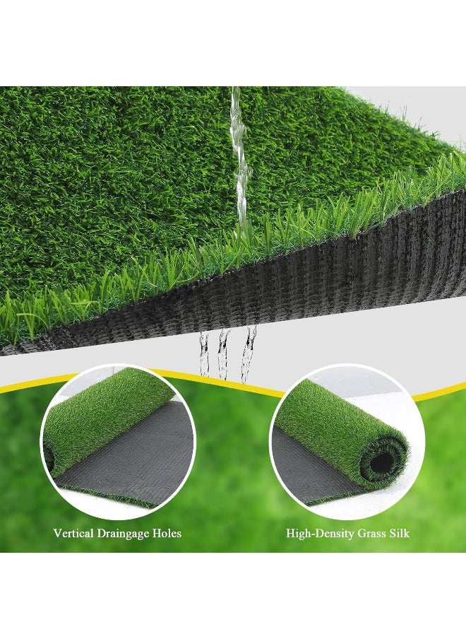 MOMENT 30Mm Realistic Artificial Grass Rug Indoor Outdoor, Dog Grass Mat With Drainage Holes And Replacement Artificial Grass Turf, Fake Grass For Garden Lawn Landscape Balcony Decoration  - Image 5