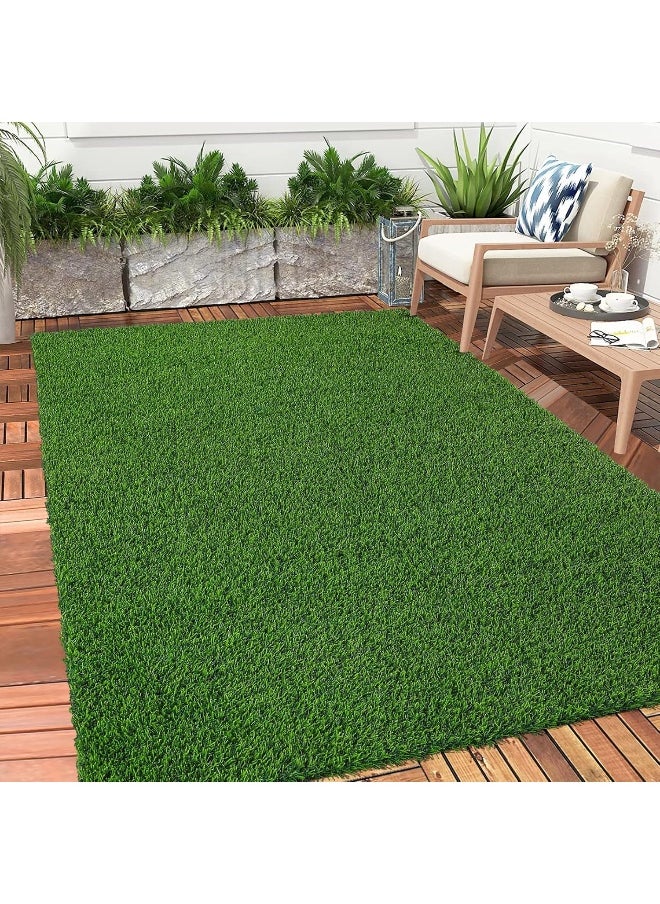 MOMENT 30Mm Realistic Artificial Grass Rug Indoor Outdoor, Dog Grass Mat With Drainage Holes And Replacement Artificial Grass Turf, Fake Grass For Garden Lawn Landscape Balcony Decoration  - Image 3