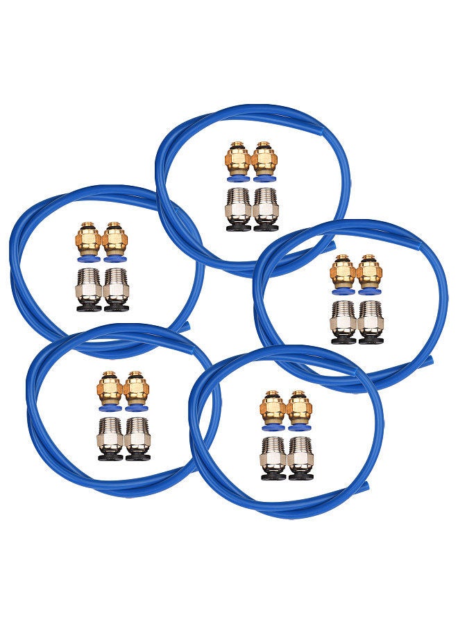 3D Printer Kit PTFE Tubing Hose Pipe 5Pieces with 10 Pieces PC4-M6 Fittings and 10 Pieces PC4-M10 Fitting Connector for 3D Printer 1.75mm Filament  - Image 5