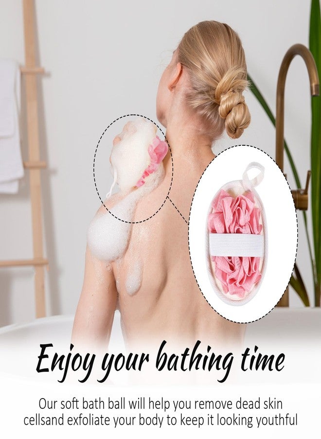 Jeffdad جيفداد 2 قطع إسفنجة لوفا طبيعية، مقشر جسم ممتاز للنساء والرجال، مثالي للاستحمام، مثالي للتقشير والتنظيف والعناية اللطيفة بالبشرة (وردي) - Image 4