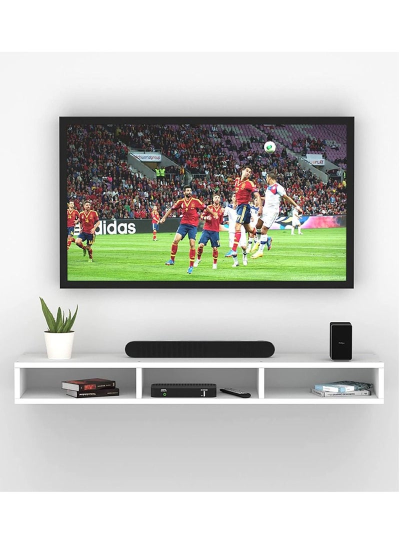 MODERN HOME - Wall Mounted TV Unit, Cabinet  (White) - Image 1